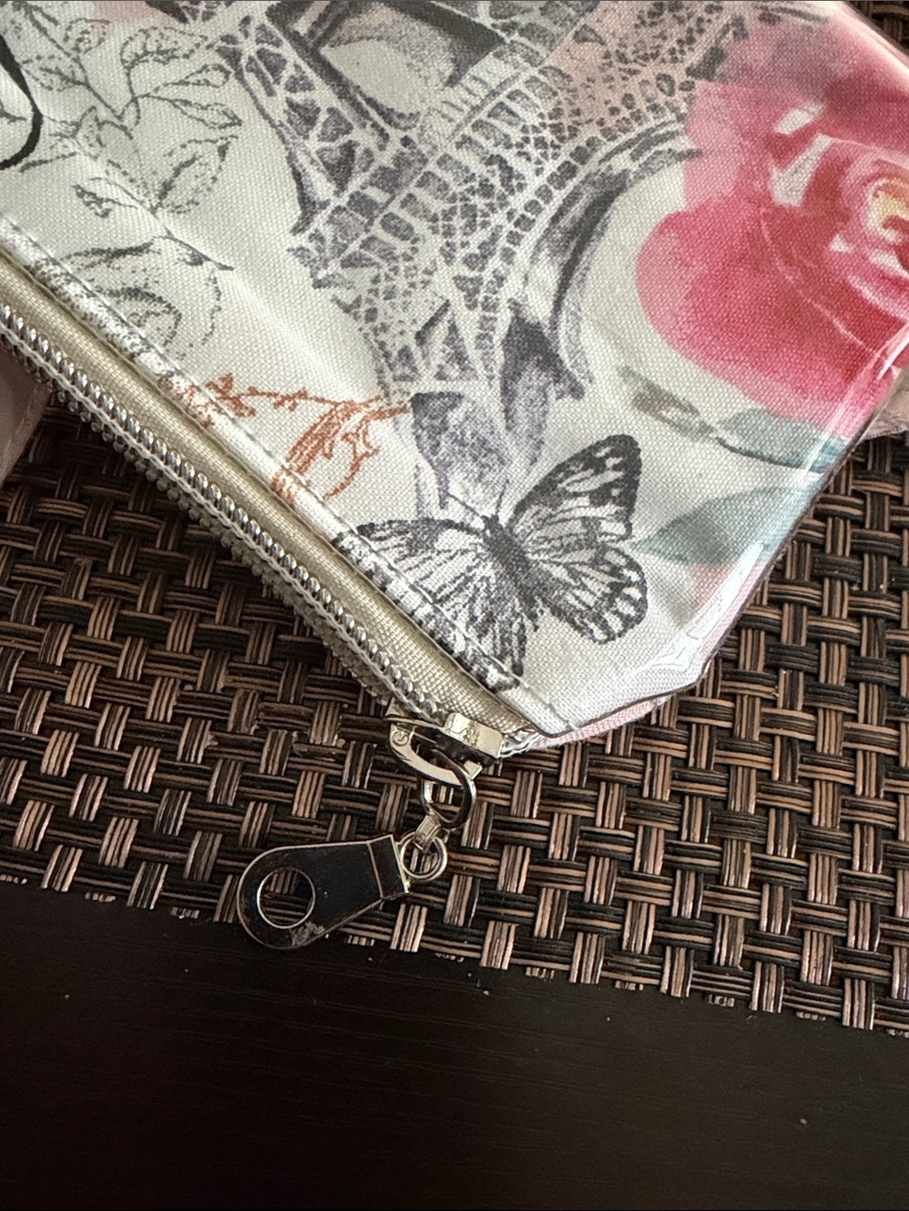 Paris Eiffel Tower Floral Crossbody with Clear Front and Mini Bag attached - Picture 9 of 9